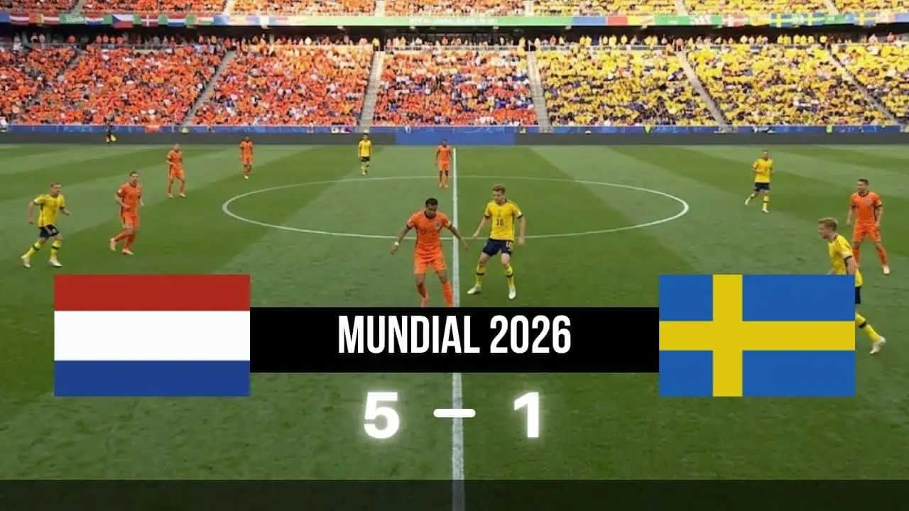 Países Bajos derrota a Suecia 5-1 en el Mundial de Fútbol 2026 (Fase de Grupos – Grupo F)